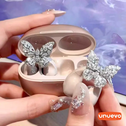 mariposa auricular clip hebilla colección diamante - 2025