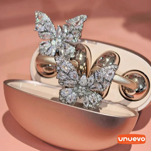 mariposa auricular clip hebilla colección diamante - 2025